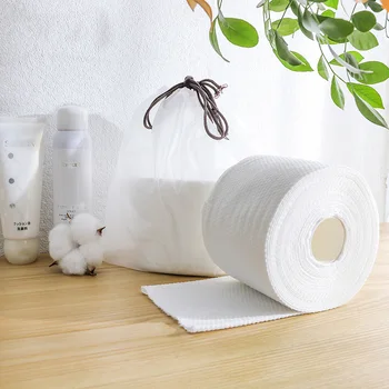 

100pcsDisposable Face Towel Non-Woven Facial Tissue Makeup Wipes Cotton Pads Facial Cleansing Makeup Remover Roll Paper Tissue