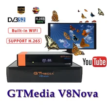 SatelliteTV receiver Gtmedia V8 NOVA DVB-S2 spain tv decoder support Built-in WIFI H.265 freesat cccam server