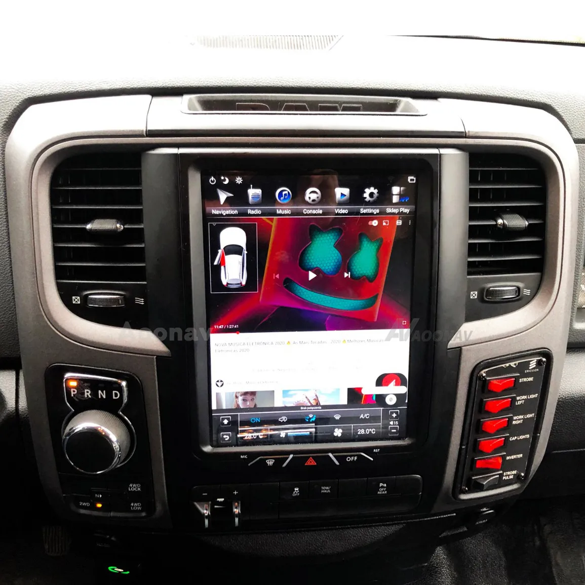 2 din Android Car radio for Dodge RAM Trucks 2013 -2018 car stereo Tesla radio multimedia GPS navigator headunit support carplay