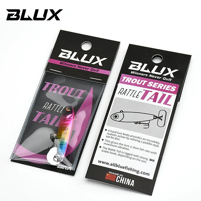 BLUX Rattle Tail 38mm 44mm Power Shining Paddle Metal Jig Fast Zinc Jigging Spoon Bait Bass Trout Sinking Hard Fishing Lure — view 6
