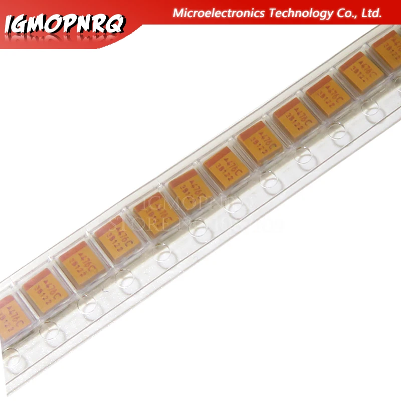 A B C D Type Tantalum Capacitor 100UF 0.22UF 1UF 4.7UF 10UF 22UF 33UF 47UF 6.3V 10V 16V 25V 35V 50V 3216 3528 6032 7343 10pcs tantalum capacitor