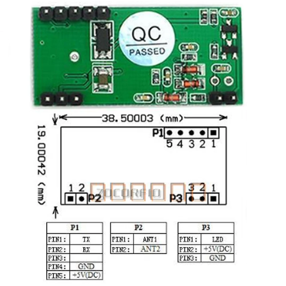 RDM6300 UART 125 кГц EM4100 RFID карта Ключ ID считыватель модуль для Arduino