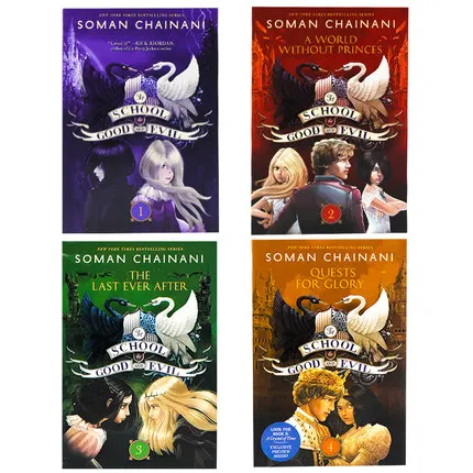 4 набор книг The School for Good and Evil 1-4 Soman Chainani для взрослых молодых подростков
