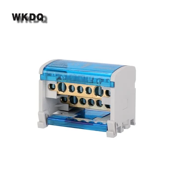 

WKH207 Din Rail Terminal Blocks Modular Screw Connection Power Distribution Block Box Universal Electric Wire Junction Box