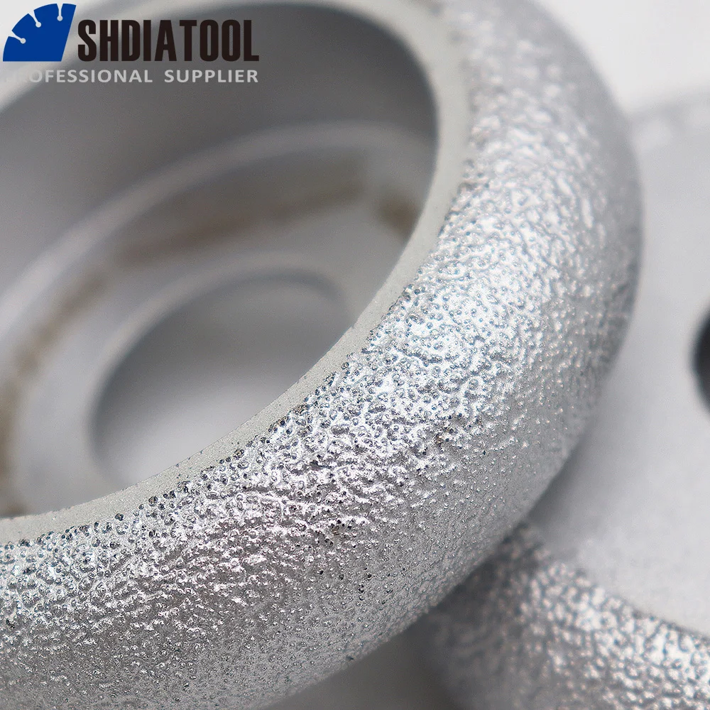 SHDIATOOL #3 Dia75mmX20mm Vacuum Brazed Diamond HAND-HELD Profile Wheel For Stone, Artificial Stone, Ceremics, Concrete....
