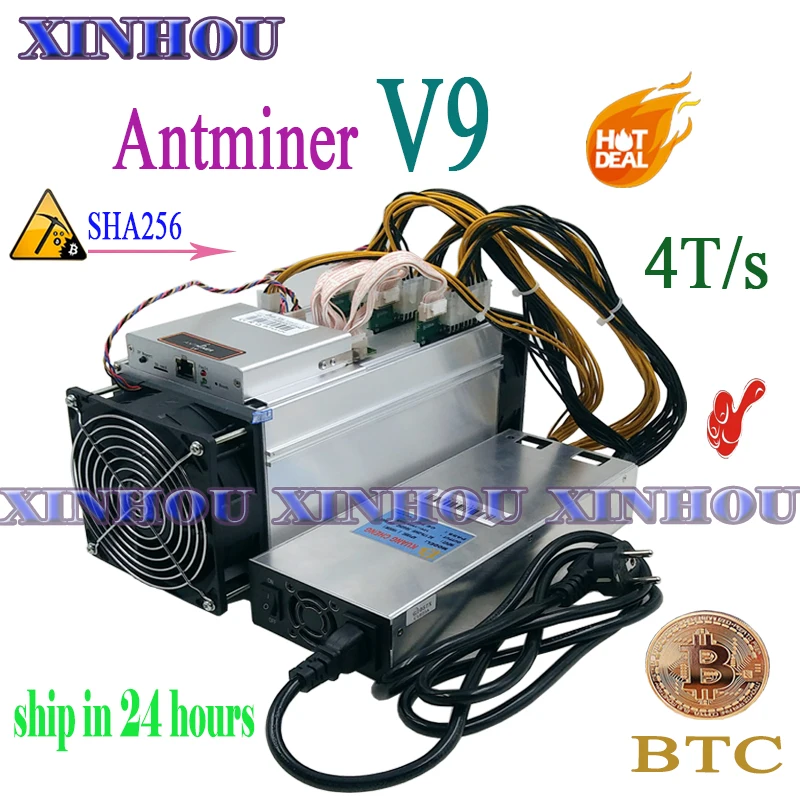 Asic miner BITMAIN antminer V9 4TH/s SHA-256 (с PSU) Биткоин BTC BCH miner V9 лучше, чем AntMiner S9 WhatsMiner M3 T9 + E9 Asic miner BITMAIN antminer V9 4TH/s SHA-256 (с PSU) Биткоин BTC BCH miner V9 лучше, чем AntMiner S9 WhatsMiner M3 T9 + E9