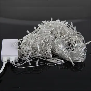 

99/208LED Icicle Curtain Fairy Light Indoor/Outdoor Window Christmas Wedding