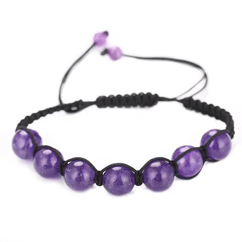 

Natural Amethyst handmadeBracelet Turquoise Crystal Beads real Stone styles Beaded Bracelets for Men Women Best Friends