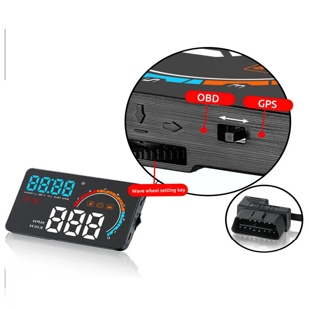 3 5 дюймов Автомобиль HUD на лобовое стекло Дисплей OBD2 EML327 приборной панели