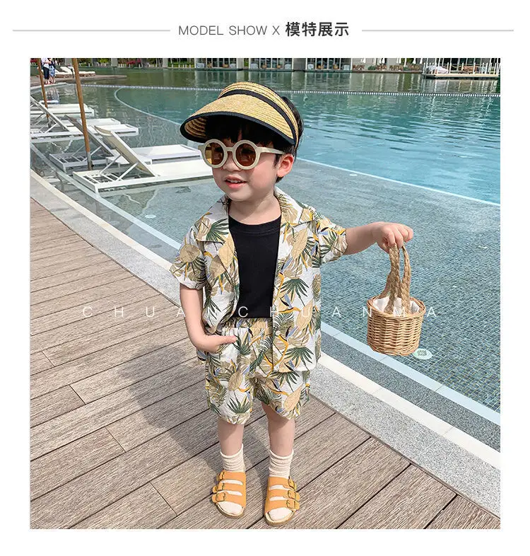Baby Boy Short-sleeved Beach Suit - Image 3