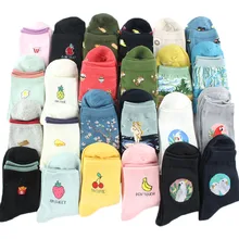 Женский носок мультфильм Харадзюку еда фрукты носки с ананасами смешные суши/Птица/искусство масляной живописи Забавный характер носок женщина