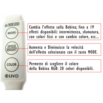 

LEDLUX CL7071 Mini Controller for RGB Led Strip Controller 12V 6A up 72W Per reel Led Strip