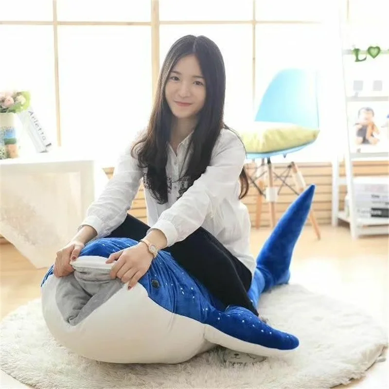 Whale Plush Toy Pillow Sea Beautiful Bottom World Plush Stuffed Children's Toy Cute Shark Doll The Best Birthday Gift for Kids beautiful world where are you hb