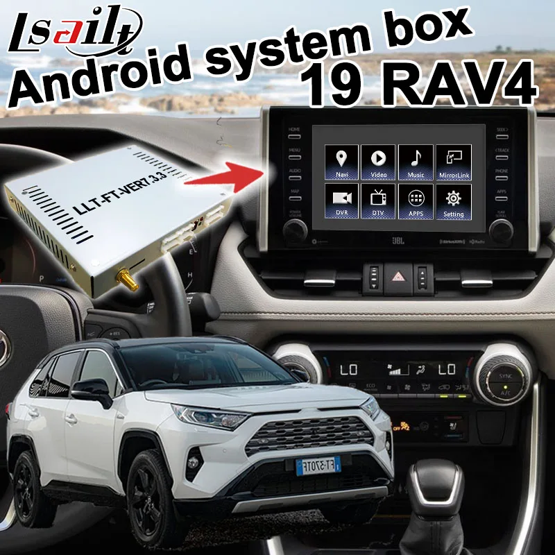 Lsailt Android gps навигация для Toyota RAV4 Fujitsu DENSO модель видео интерфейс коробка с carplay опцией