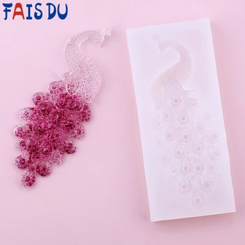 

1PCS Peacock-shaped Silicone 3D Mold, Silicone Glue mold,Fudge Mold For Wedding Party Chocolate Cake Baking Tools.
