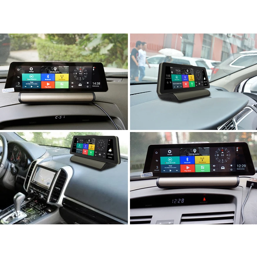  Dealcoo T8 Pro 10 inch Touch Screen Car DVR Video Recorder Camera ADAS Android Car Camera 1080P Ful
