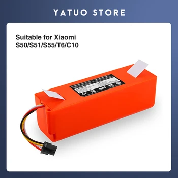 Batería de repuesto para robot aspirador xiaomi, accesorio de repuesto para robot roborock s50, s51, s55, 5200mah, 6500mah