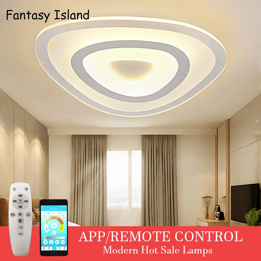 

Ultrathin Triangle Ceiling Lights lamps for living room bedroom lustres de sala home Dec LED Chandelier ceiling
