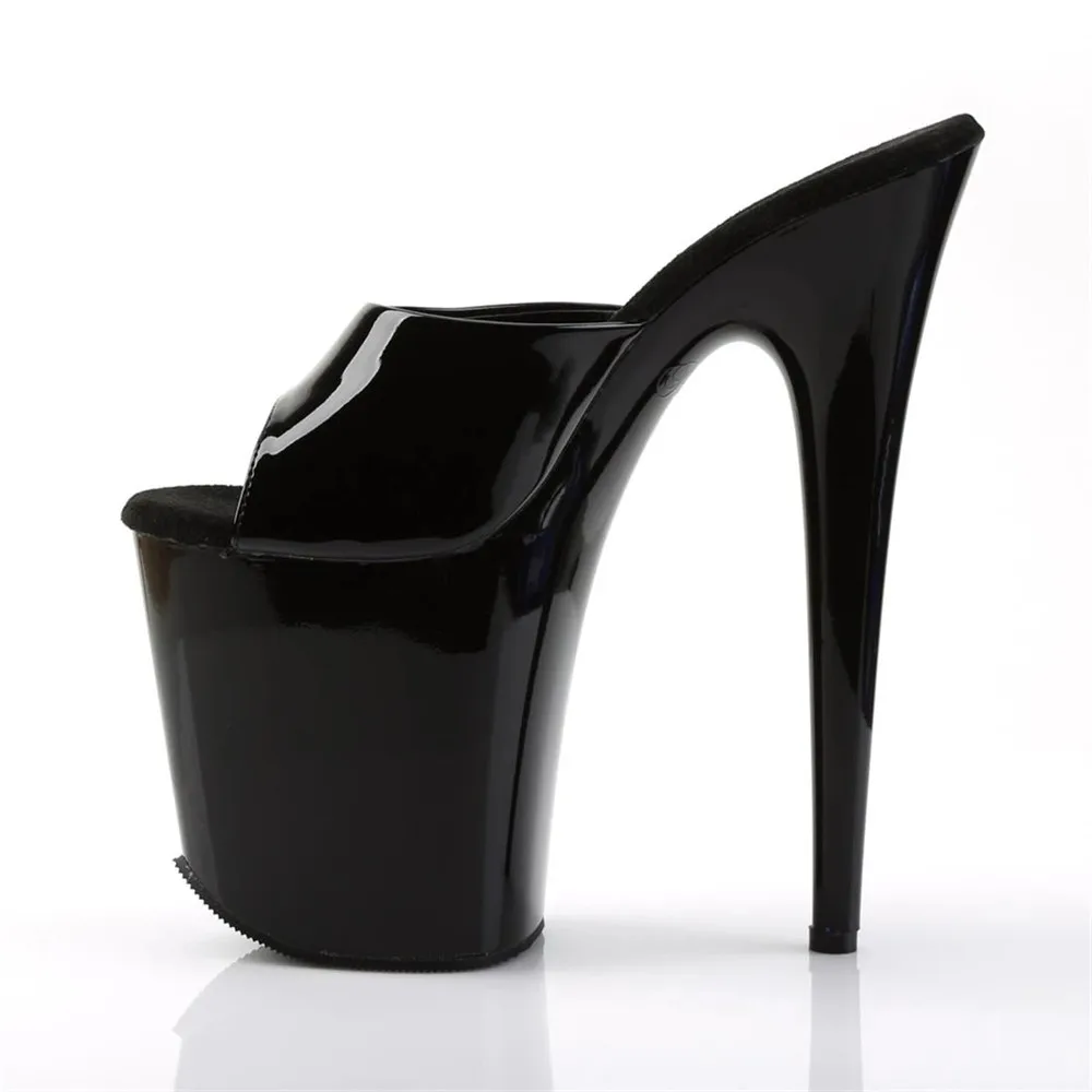 Summer 20-centimeter stiletto slippers, sexy 8-inch heels, spray-painted soles, party shoe clubs, pole dancing shoes