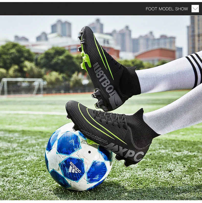 Мужские футбольные бутсы с высоким голенищем; футбольные бутсы; детская обувь для футбола; футбольные уличные удобные кроссовки для футбола; Chaussure