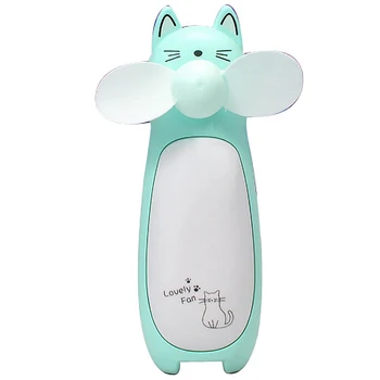 

Creative Outdoor Small Fan Mini Cartoon Cat Fan Handheld Portable Charging Fan Led Night Light Small Fan