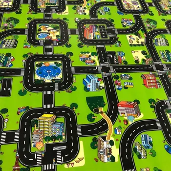 

Extra Extra Large Foldble Waterproof Crawling Mat, City Life Great for Playing with Cars and Toys, Children Educational Road for