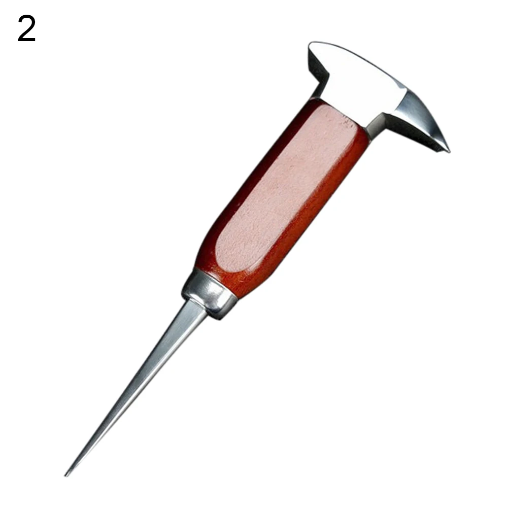 Рафинированный стальный ледяной степлер дробилка обледенитель деревянная ручка кухонная инструмент - Цвет: Short