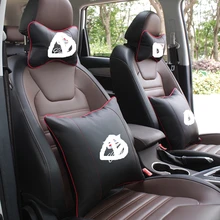 Автомобильный логотип 2 шт. подушка для шеи+ 2 шт. поясничная поддержка для ford Citroen Great Wall Volvo Juguar Chevrolet Mazda Cadillac Buick Infiniti