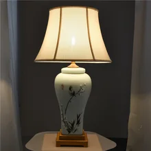 

OUTELA Ceramic Table Lamps Desk Lights Luxury Modern Contemporary Fabric for Foyer Living Room Office Creative Bed Room Hotel