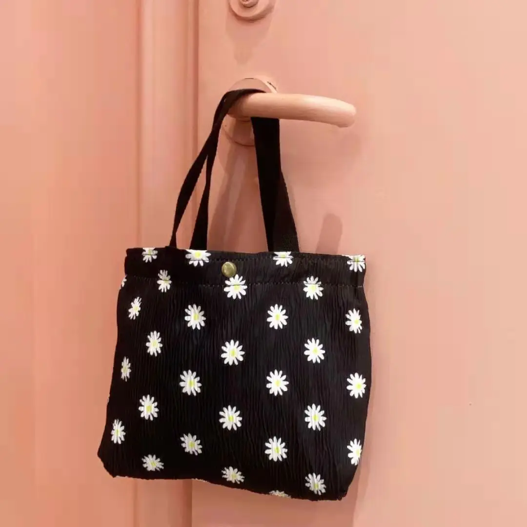

Shoulders Cloth Fresh Printed Carry-On Bento Box Environmental Protection High Quality Versatile Practical Picnic Bag