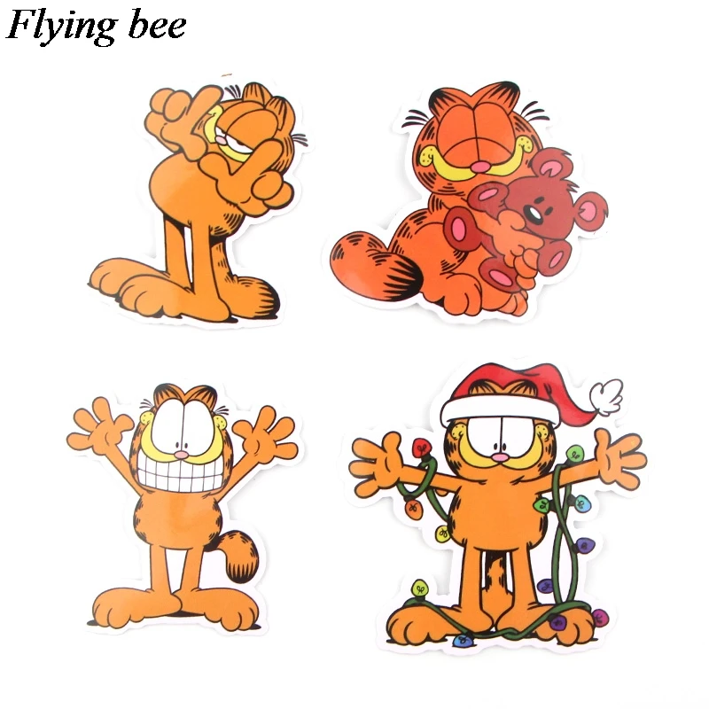 Flyingbee 20 шт. забавные наклейки для кошек ПВХ наклейки для скрапбукинга s для багажа наклейки для ноутбука телефонные наклейки DIY наклейки s подарок X0616