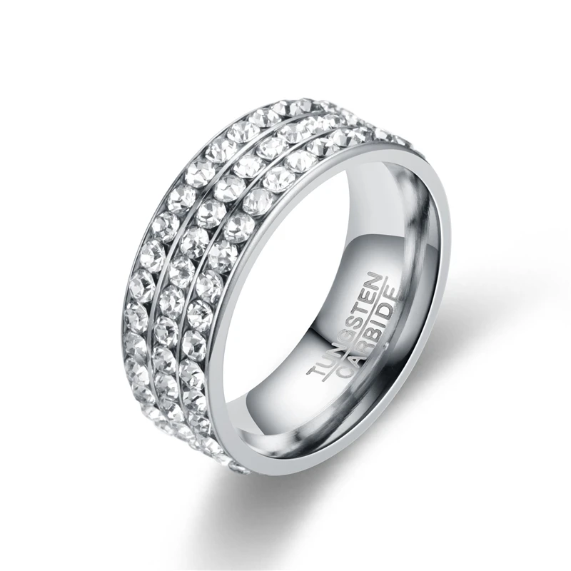 Модный кристалл обручальные Когти Дизайн Горячая кольца кольцо для мужчин для женщин AAA Белый Циркон Круг элегантное кольцо