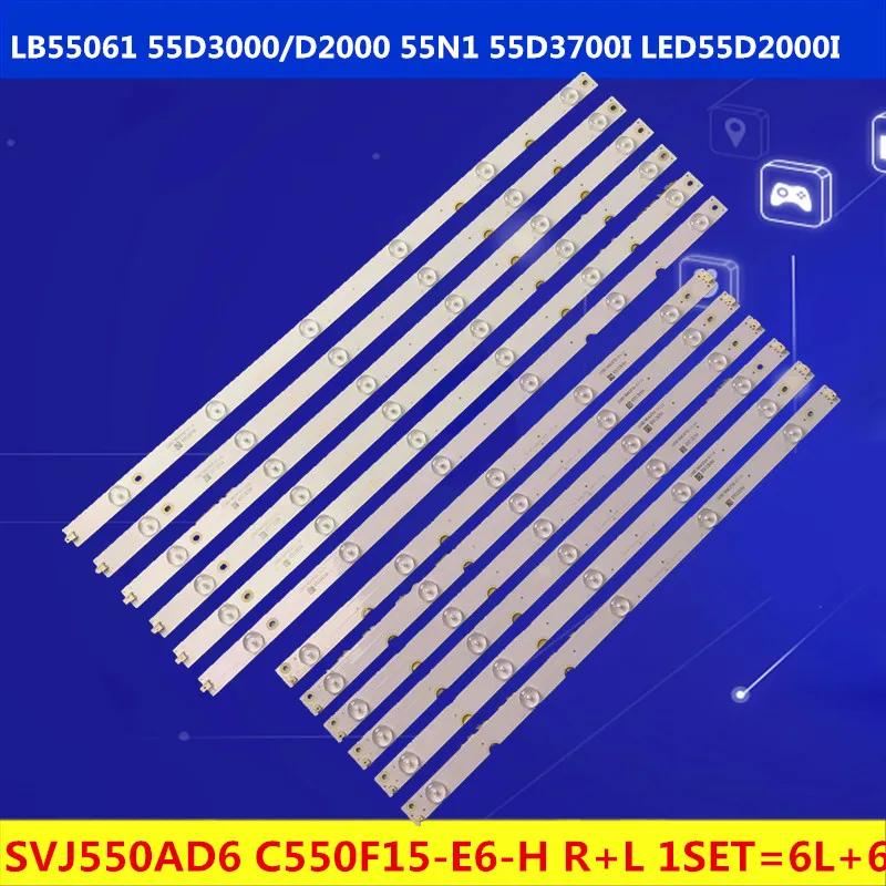 

12pcsLB55061 HITACHI LE55A6R9 LE55A6R9A LU55V809 LB55055 LED BACKLIGHT STRIPS 55D3000 D2000 KHP200682A KHP200681A