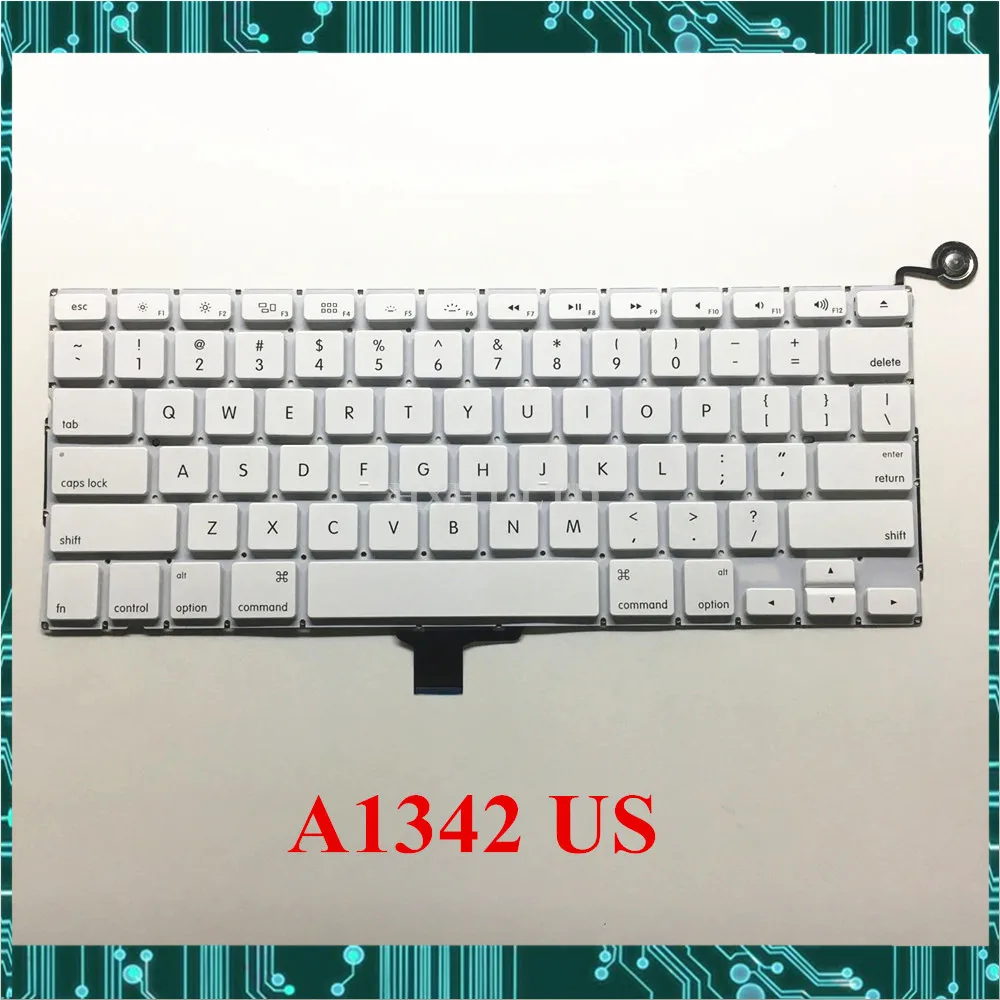 

New For MacBook 13" A1342 Keyboard US UK English White Keyboard MC207 MC516 EMC 2350 Late 2009 Mid 2010 Year