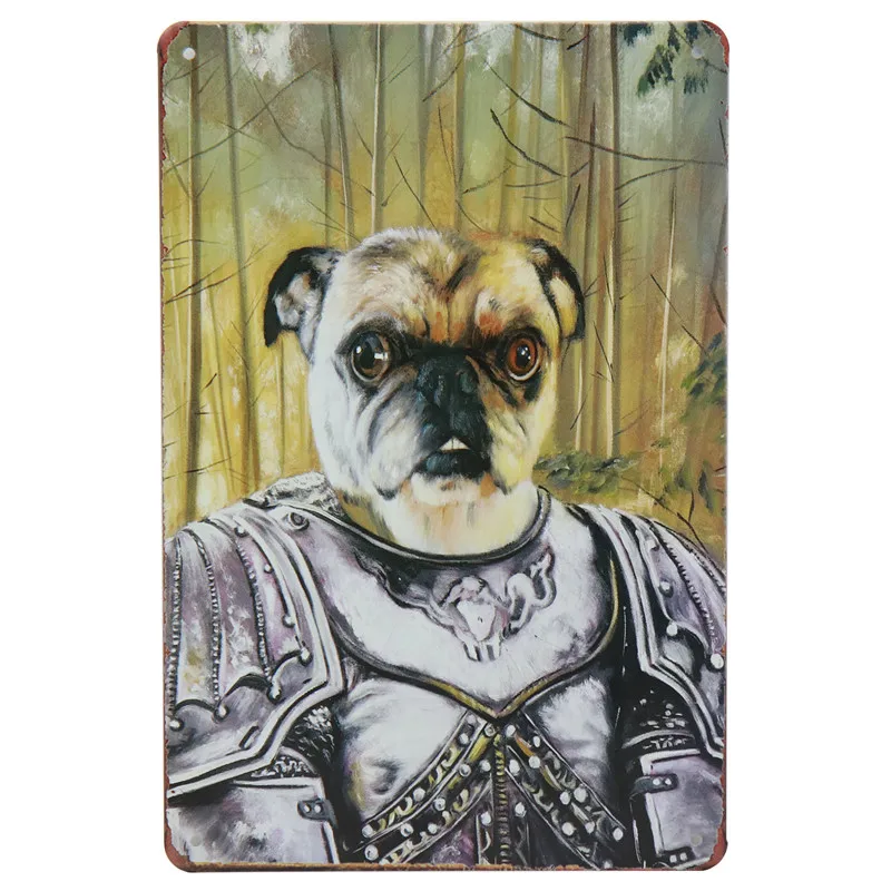 30X20 см таблички с изображением собаки из мультфильма металлическая табличка для дома металлический декор для стен в винтажном стиле жестяные знаки для паба декоративные Остерегайтесь собаки H61 - Цвет: B