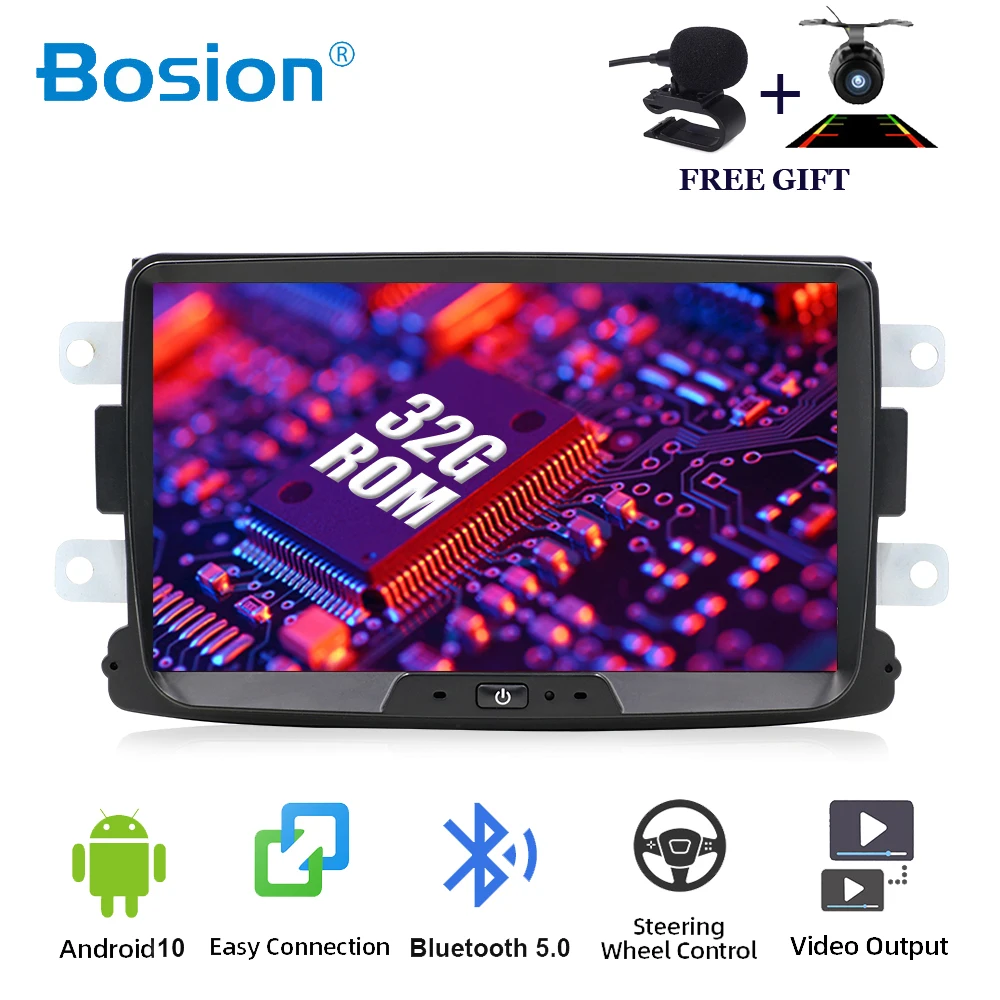 Автомобильный мультимедийный плеер Bosion, 1 din, Android 10,0, для Dacia Sandero Duster, Renault Lada Xray 2 Logan 2 Lodgy, Авторадио, Wi-Fi, BT Автомобильный мультимедийный плеер Bosion, 1 din, Android 10,0, для Dacia Sandero Duster, Renault Lada Xray 2 Logan 2 Lodgy, Авторадио, Wi-Fi, BT