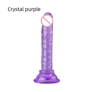 Erotic Soft Jelly Dildo Realistic Bullet Vibrator Anal Dildo Strap On Big Penis Suction Cup Toys for Adult Sex Toys for Woman 2