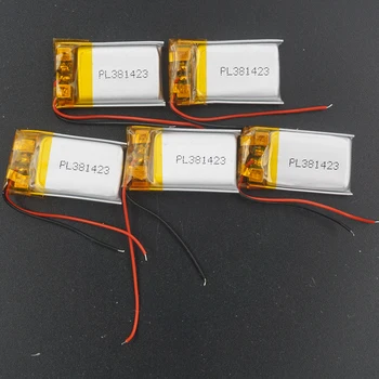 

XINJ 3.7V 100mAh Li lithium polymer li po battery 381423 For mp3 watch speaker headphones bluetooth GPS Sat Nav driving recorder