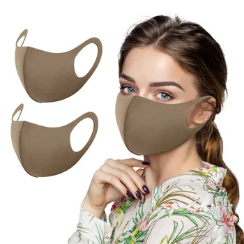 

10pc Adult's ice Silk Cotton Reusable Mask Washable Anti Fog Haze Keep Warm Face Mask Carbon Filter Breathable Mouth-muffle