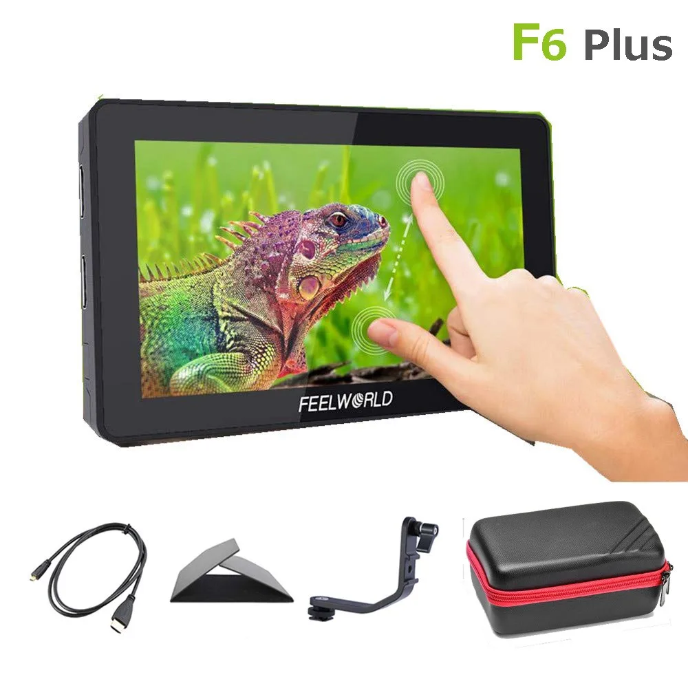 Feelworld камера монитор F6 Plus 5 дюймов 3D Lut сенсорный экран 4K HDMI IPS FHD 1920X1080 для DSLR