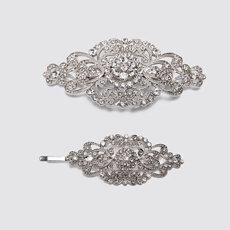 New ZA Flower Metal Crystal Hair Pins for Women Boho Cute Christmas Gifts Statement Hair Accessories Charm Hair Pins Wholesale - Окраска металла: 03