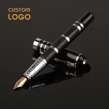 

Fountain Pen Office Stationery Nib School Student Luxury Metal Fountain Pen 0.5mm Promotional Gift Customized Logo Pens