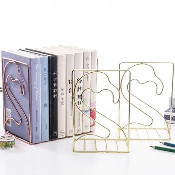 

Nordic Style Book Holder Stand Rack For Home Office Library School Study Decor Iron File Office Desk Storage Book Organizer