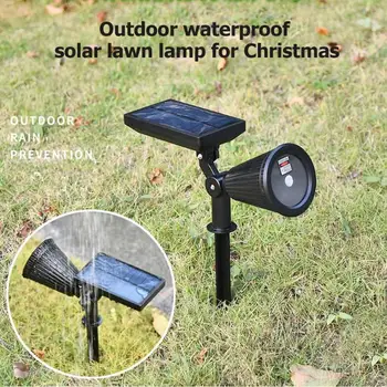 

Solar LED Spike Lawn Lamp IP65 Ground Wall Mounted Rotary Xmas Stage Light Outdoor Lawn Landscape Pathway Yard Light