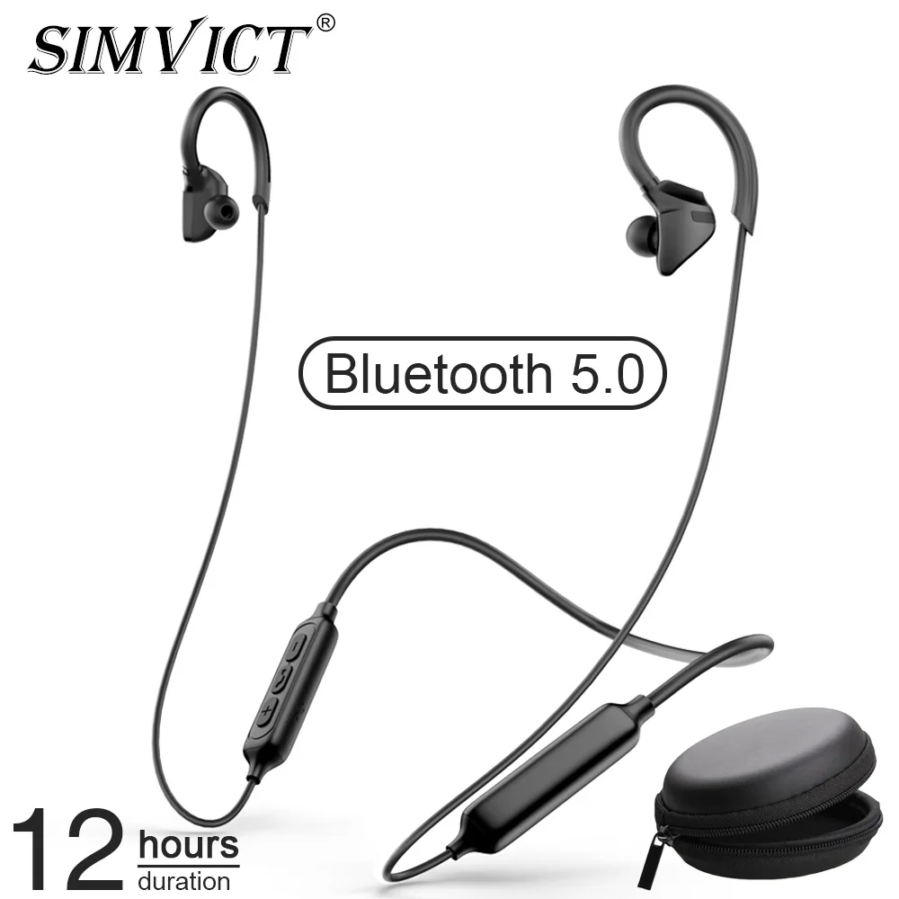 Simvict ушные крючки Bluetooth наушники беспроводные Спортивная гарнитура с