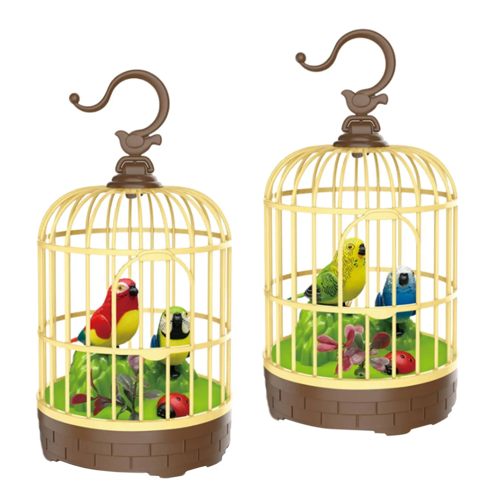 Singing&Chirping Bird In Cage Realistic Sounds&MovementsSinging Chirping Bird Toy In Cage Realistic Sounds Movements Activated 6