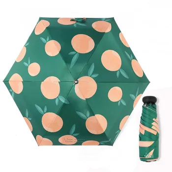 

Mini small Umbrella Five-folding Sun protection Anti-UV UPF50+ umbrella parapluie folding women pocket Umbrellara in women