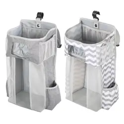 Organizador de berço para produtos de bebê, para pendurar, para guardar produtos de troca de fralda
