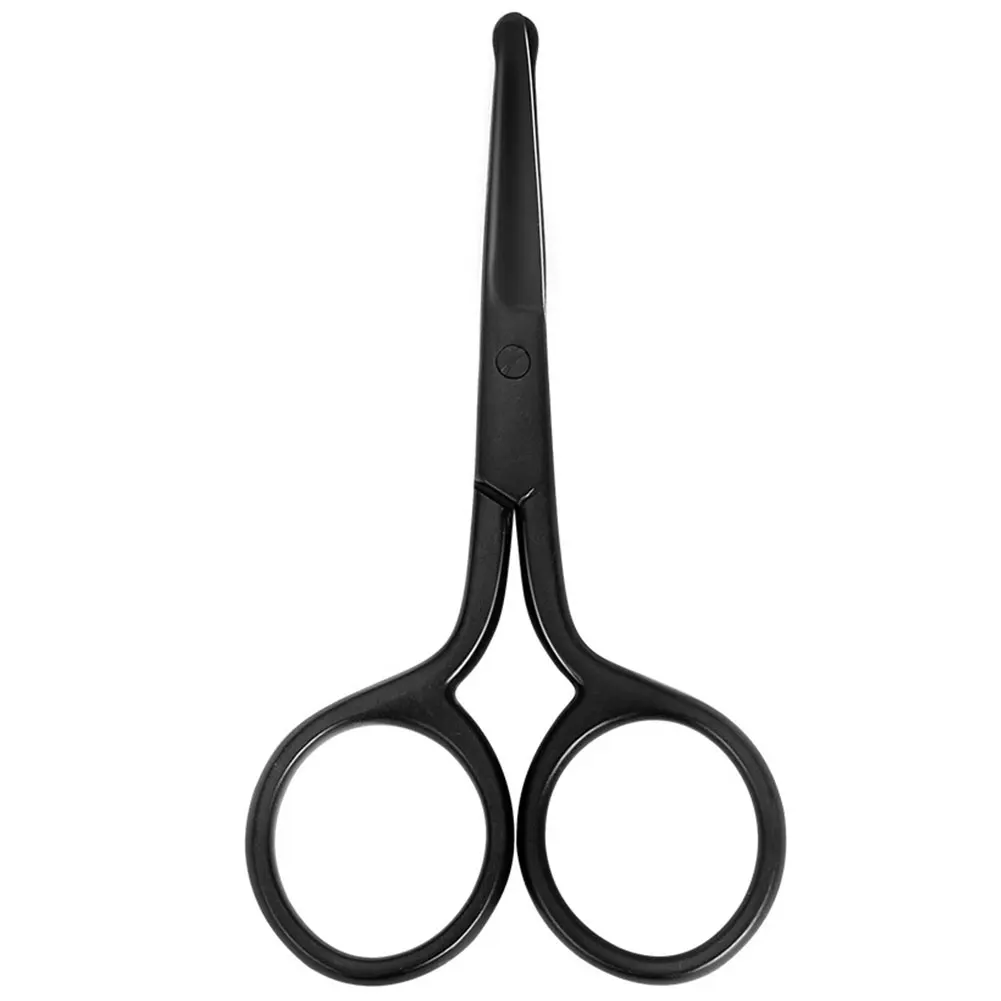 Scissors Durable Stainless Steel Tool Manicure Round Head Nose Hair Eyebrow For Men Cut Lightweight Trimmer Facial Grooming | Красота и