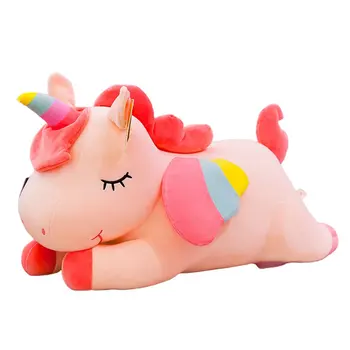

25cms Cartoon Small Unicorn Pendant Key Pendant Plush Toys Keyring Girl Kids Gift Silicon Soft Toys